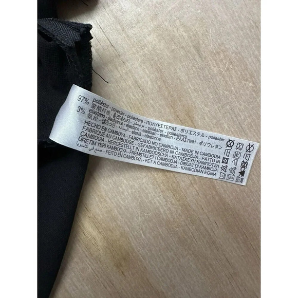 Women’s Zara Ruched Flare Sleeve Black Mini Dress Size M $49.90 - Picture 7 of 7